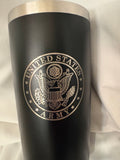 US Army Laser-Engraved Tumbler (20 oz)